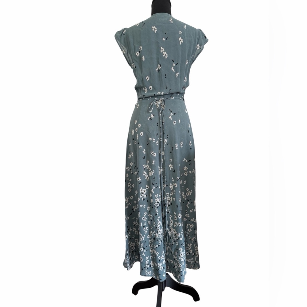 Reformation Mollie Teal Floral Dress - Picture 4 of 7